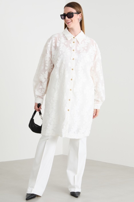 Casacca in fil coupé a fiori Intrend