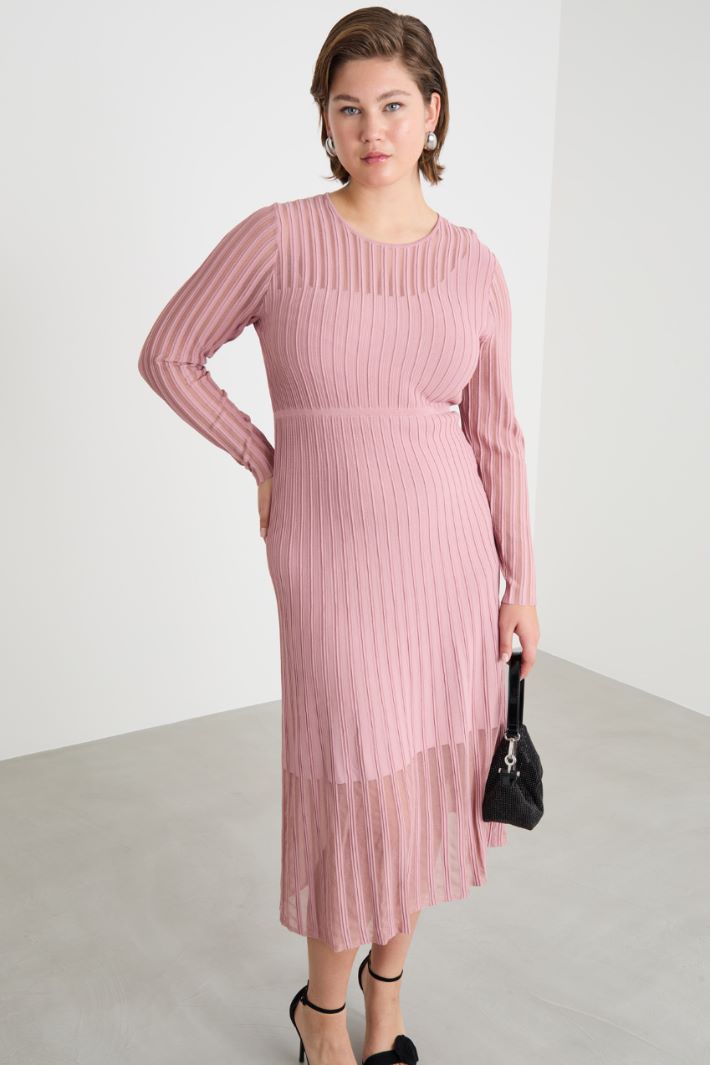 Abito in maglia a coste plissé Intrend - 2