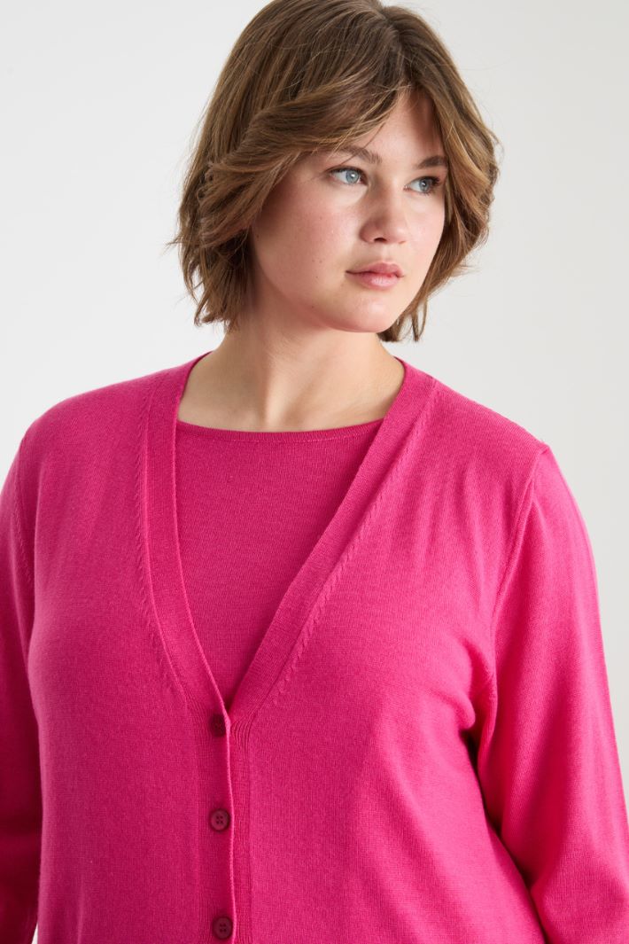 Wool patch-pocket cardigan Intrend - 3