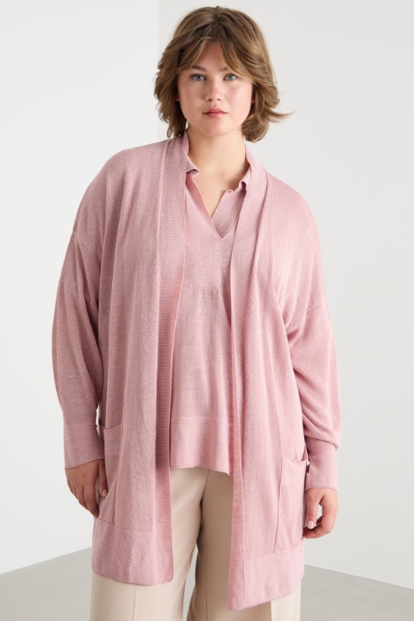 Cardigan con cintura