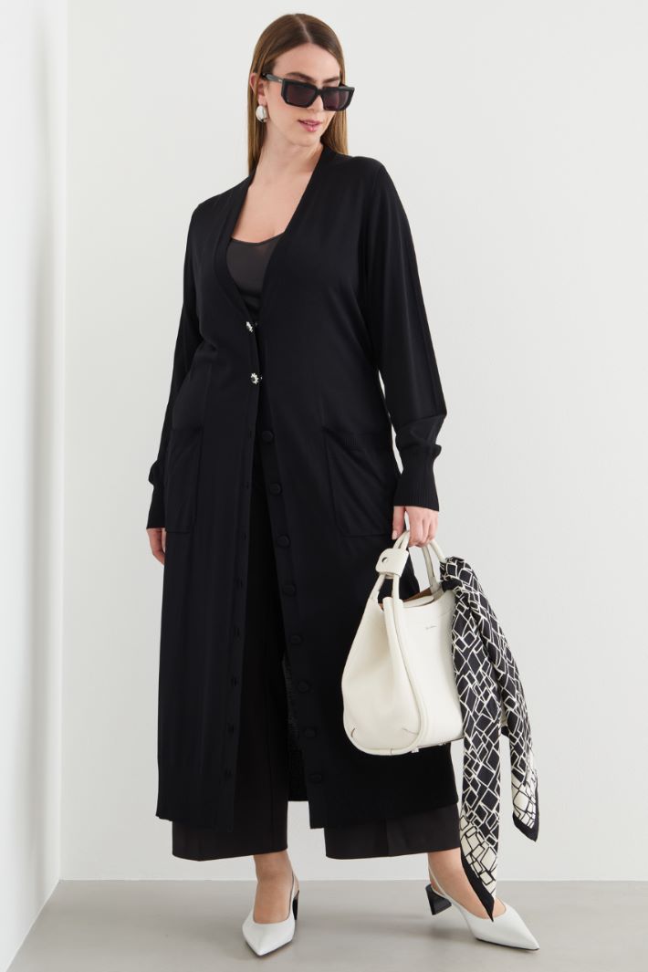 Longline cardigan with pockets Intrend