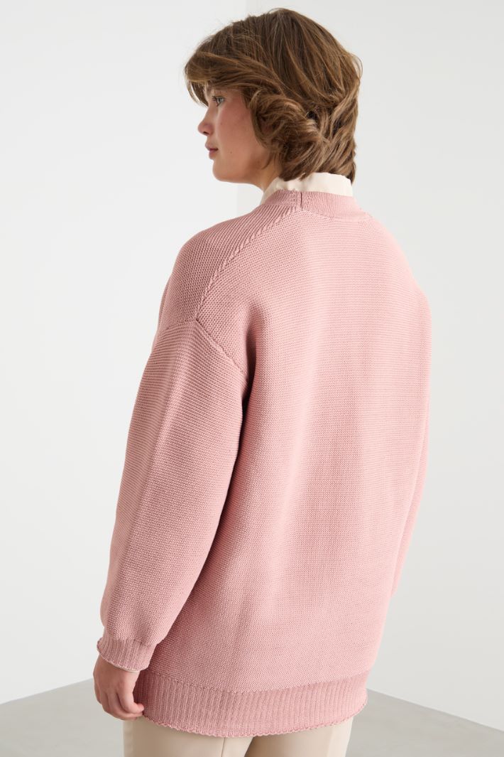 Cocoon cardigan with jewelled buttons Intrend - 4