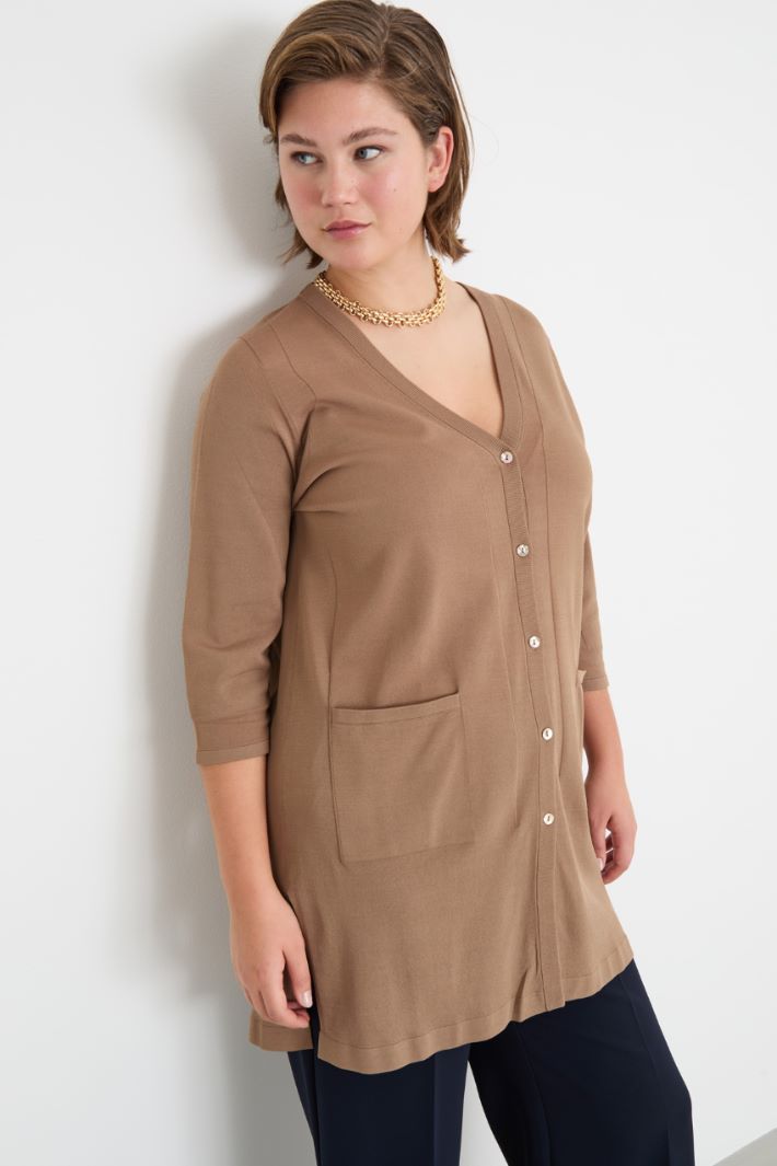 Longline Viscose Cardigan Intrend - 2