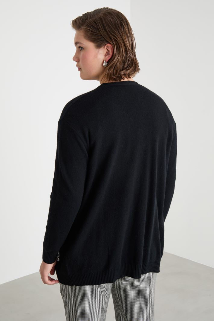 Embellished-pocket cardigan Intrend - 4