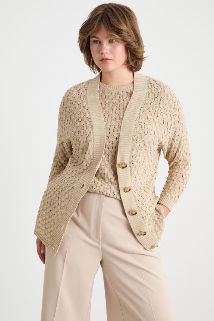 Textured-knit cardigan Intrend - 2
