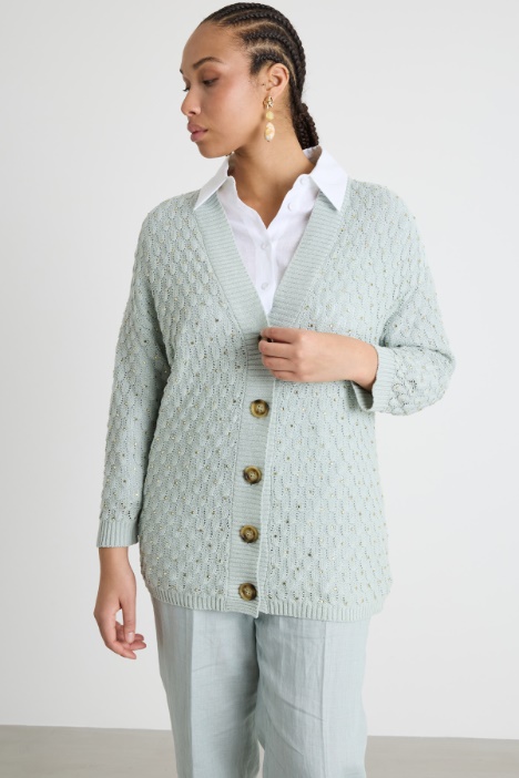 Cardigan con punto a rilievo Intrend
