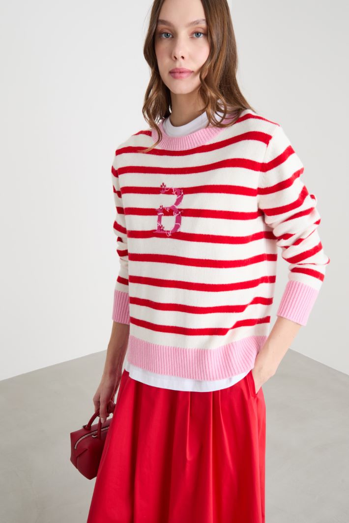 Embroidered Jumper Intrend - 2