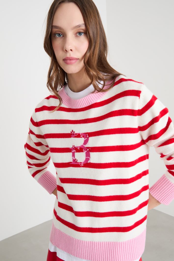 Embroidered Jumper Intrend - 3