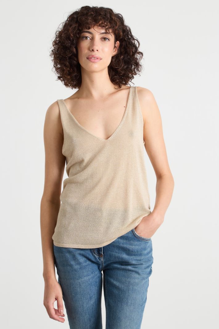 Laminated knit top Intrend - 2