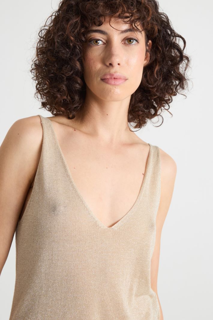 Laminated knit top Intrend - 3