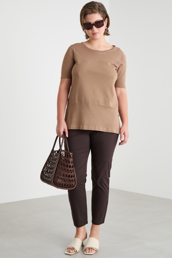 Short-sleeved knit Intrend