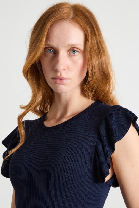 Maglia con maniche a volant