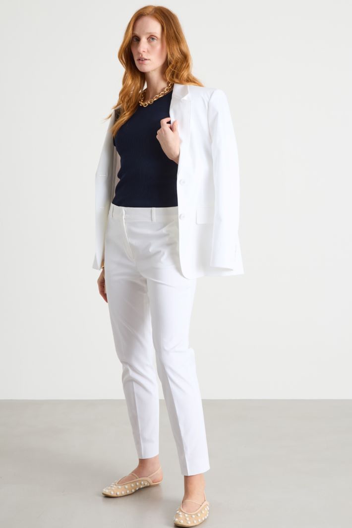 Ruffled-Sleeve Knit Top Intrend