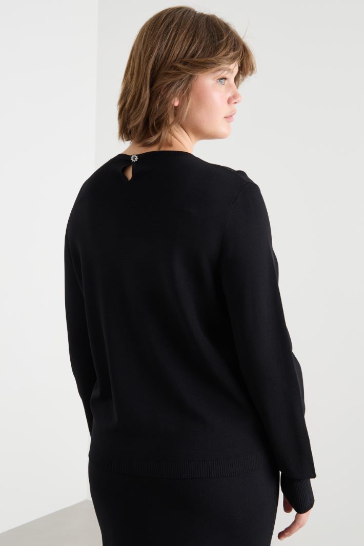 Jewel-button jumper Intrend - 4