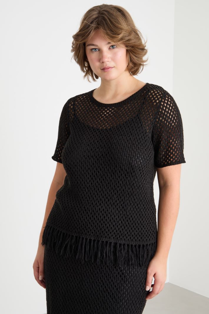 Mesh-knit top Intrend - 2