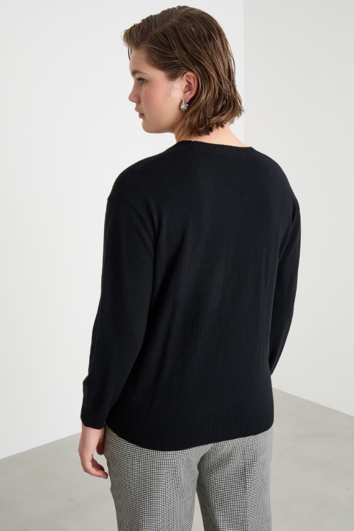 Embellished-pocket jumper Intrend - 4