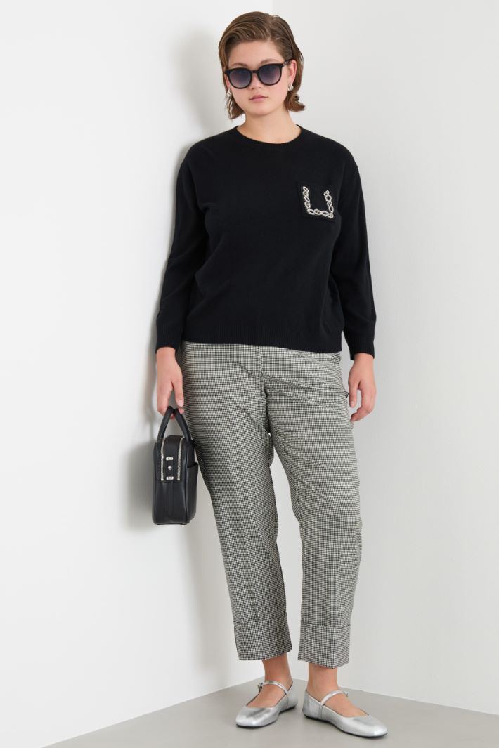 Embellished-pocket jumper Intrend