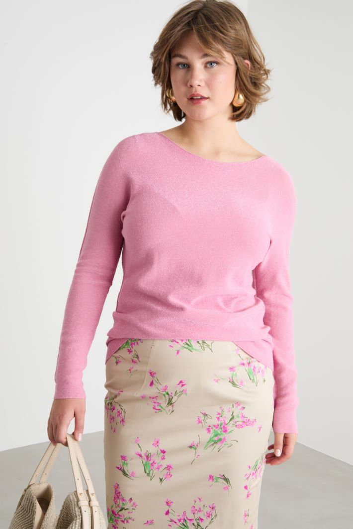 Metallic-yarn jumper Intrend - 2