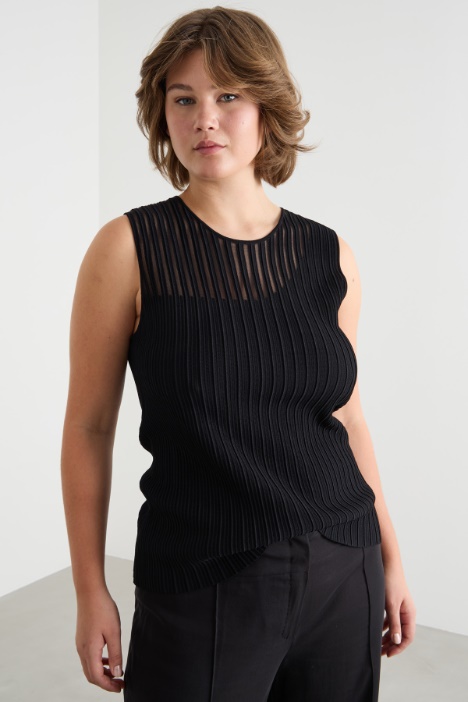 Cardigan open-front e top