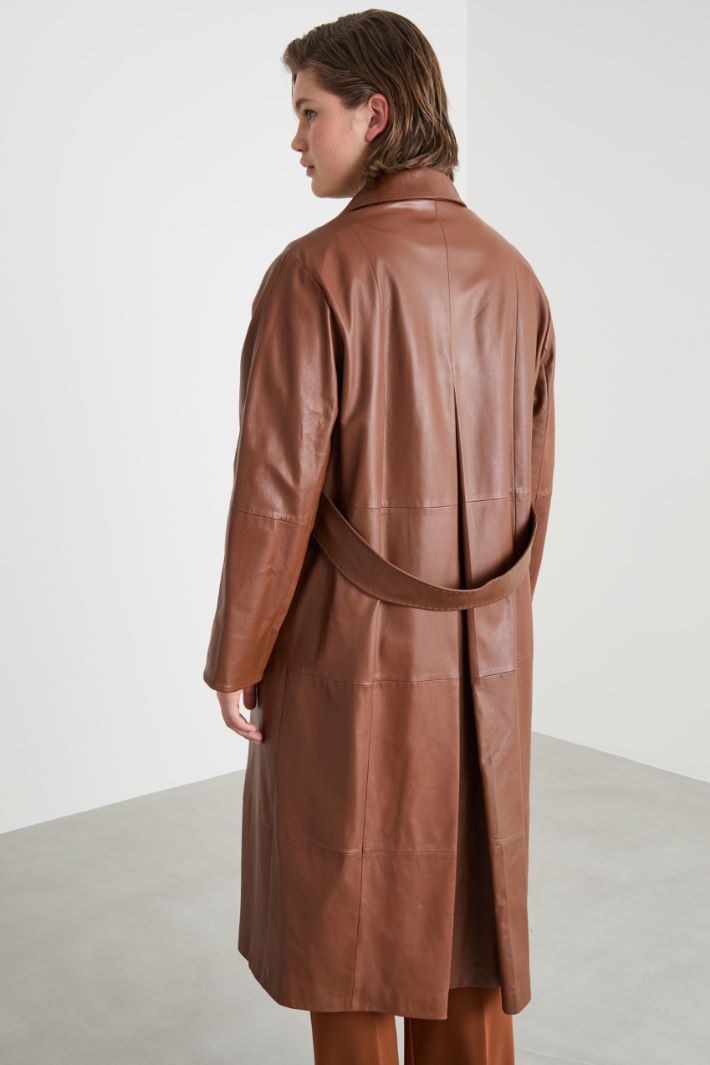 Leather overcoat Intrend - 4