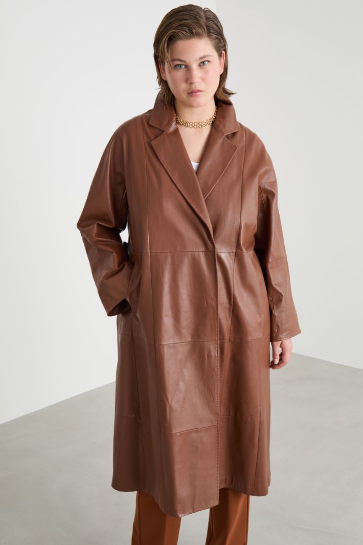 Leather overcoat Intrend - 2