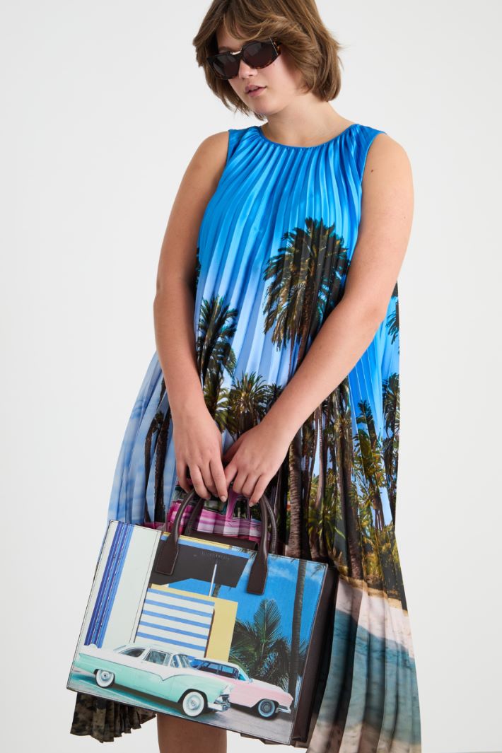 Coated fabric tote bag Intrend - 5