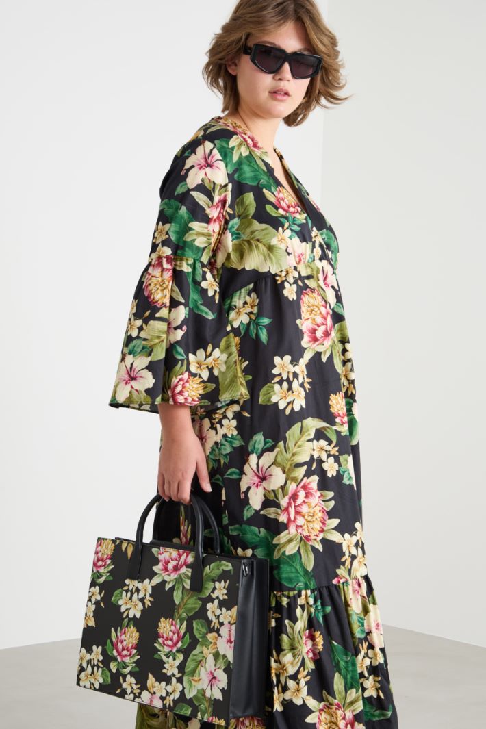 Coated fabric tote bag Intrend - 5