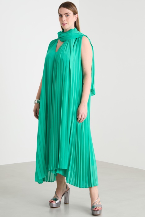 Estola de georgette plisado