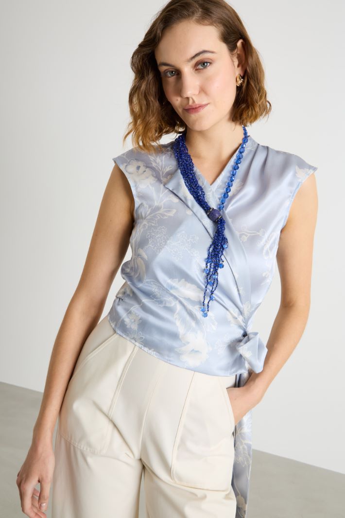 Asymmetric nugget necklace Intrend - 3