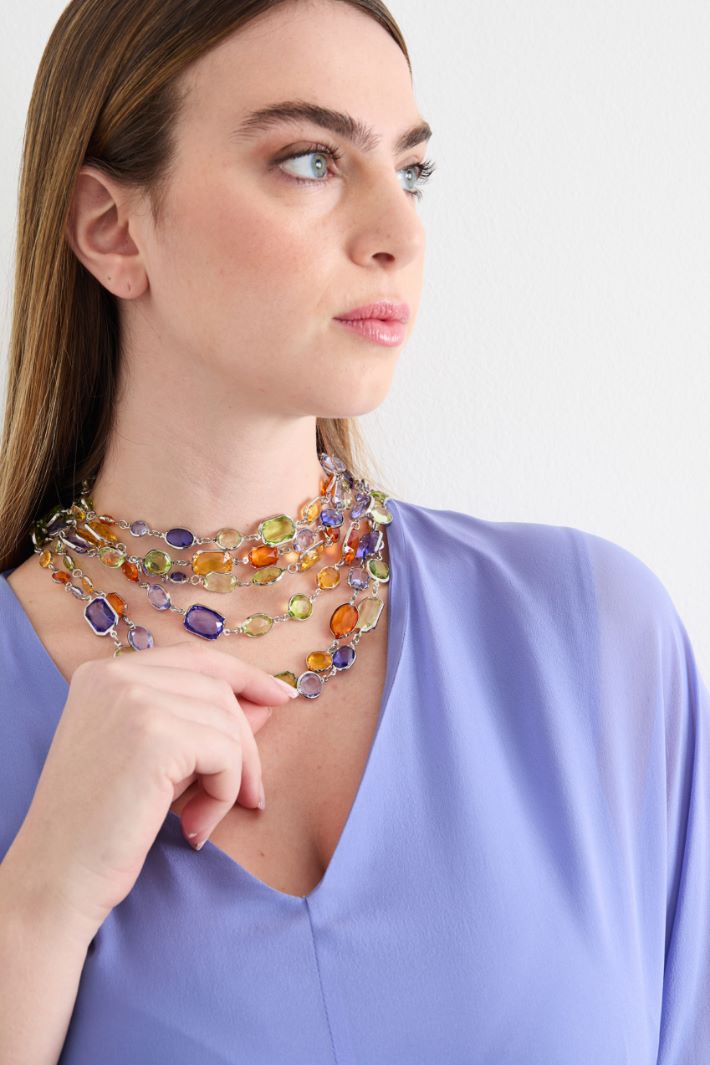 Long crystal necklace Intrend