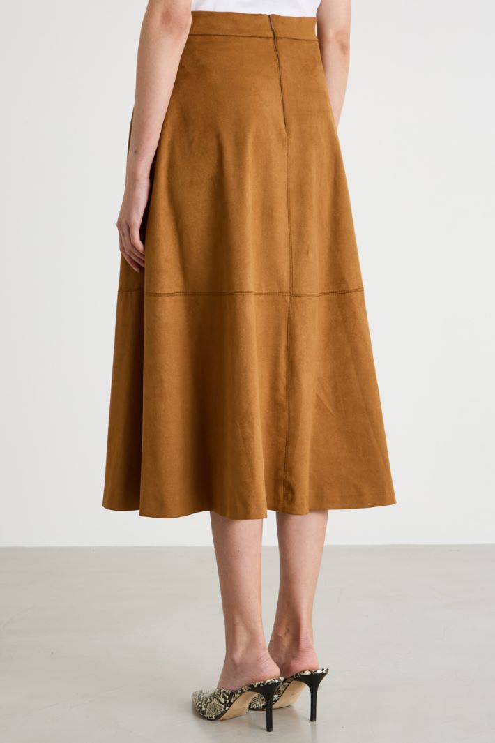 Flared skirt in velvety jersey Intrend - 4