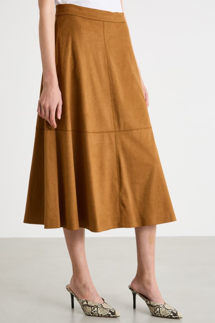 Flared skirt in velvety jersey Intrend - 2