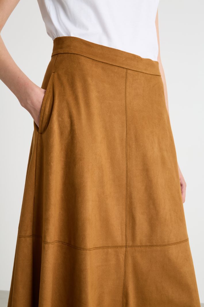 Flared skirt in velvety jersey Intrend - 3