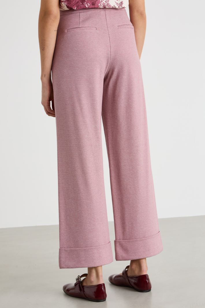 Straight-fit stretch jersey trousers Intrend - 4