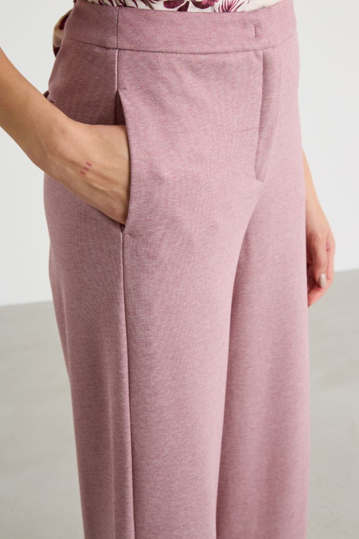Straight-fit stretch jersey trousers Intrend - 3