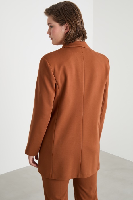 Blazer in jersey con bottone singolo