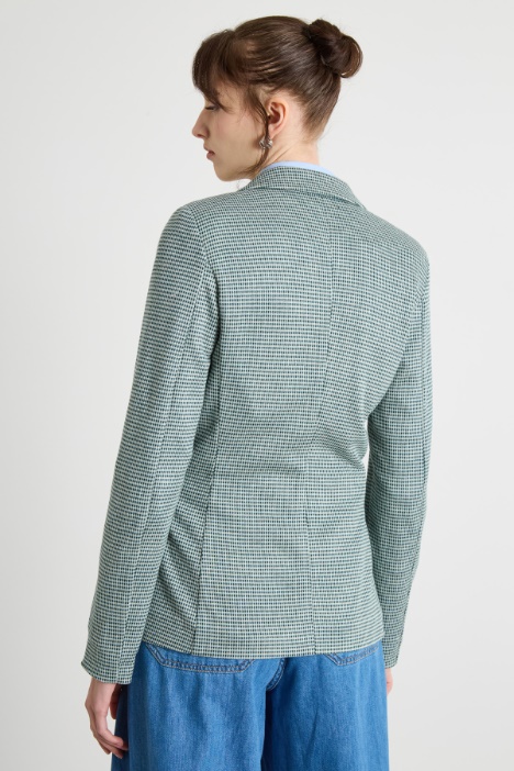 Blazer in jersey jacquard stretch