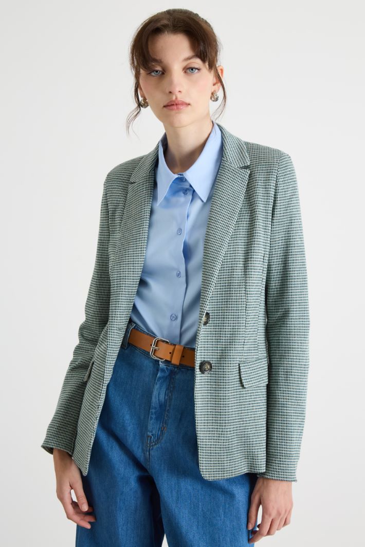 Jacquard Stretch-Jersey Blazer Intrend - 2