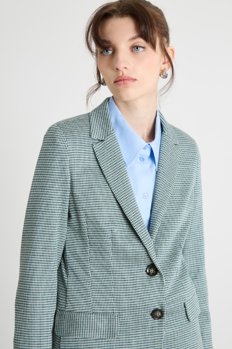 Blazer in jersey jacquard stretch