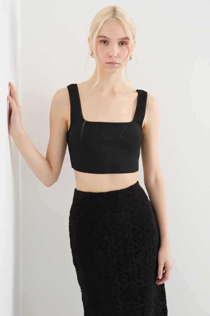 Knitted crop top Intrend - 4