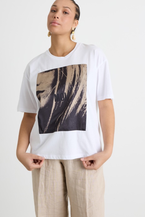 T-shirt in jersey con stampa Intrend