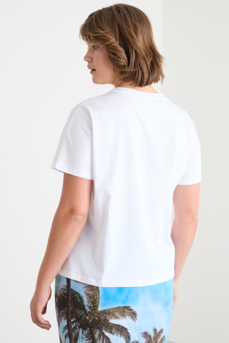 T-shirt in jersey con stampa