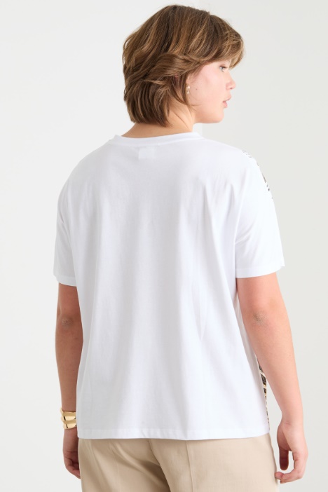 T-shirt in jersey con stampa