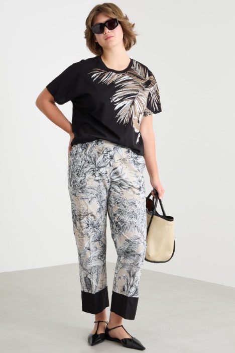 T-shirt in jersey con stampa Intrend