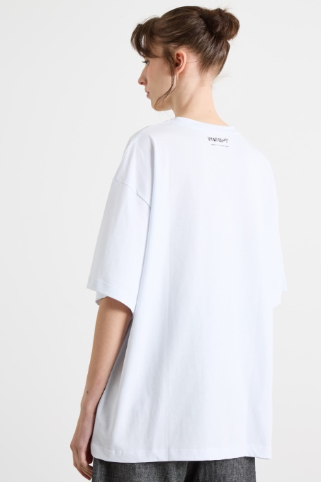 T-shirt oversize con strass