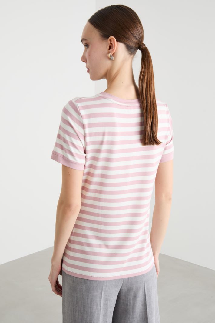 Ribbed Jersey T-Shirt Intrend - 4
