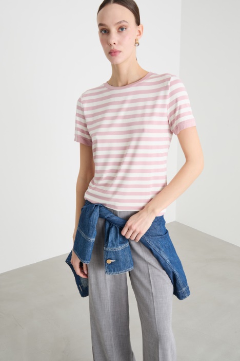 Ribbed Jersey T-Shirt Intrend