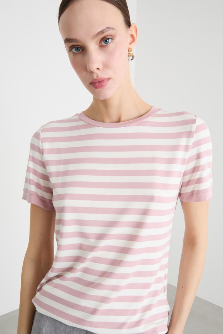 Ribbed Jersey T-Shirt Intrend - 3