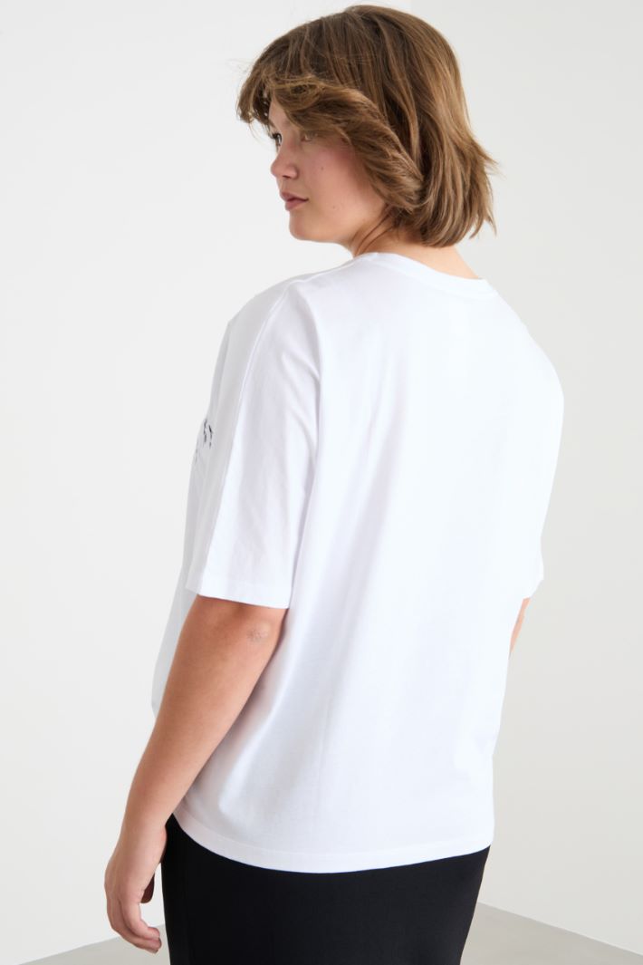 Embroidered jersey T-shirt Intrend - 4