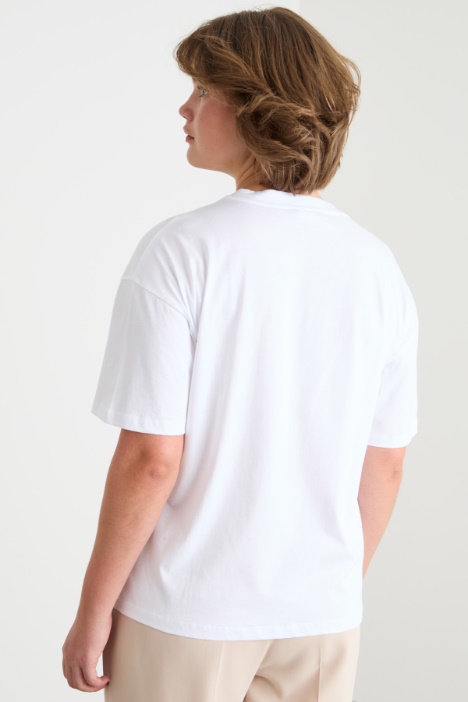 T-shirt in jersey con stampa